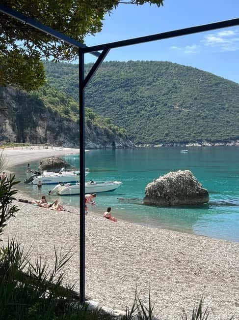 Saranda: Boat Tour to 7 Destinations with Beach Umbrella - Leaving Saranda and heading north