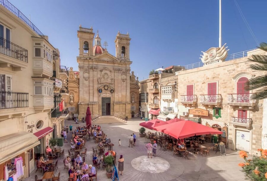 Sliema/St. Paul's: Gozo, Comino & Blue Lagoon Ferry Cruise - Malta’s northern coast from the catamaran