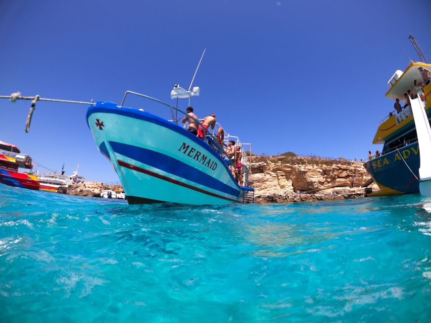 St Paul's Bay: Comino, Blue Lagoon, Gozo, & Caves Boat Tour - The boat, crew, and onboard costs