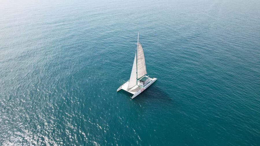 Valencia: Sailing Catamaran with Swimming & Optional DJ - The swim stop near Valencia’s shore